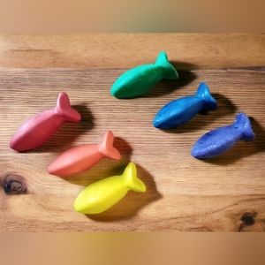 Rainbow Fish Crayons, Child Gift, Coloring Fun, Handmade from Broken Crayons